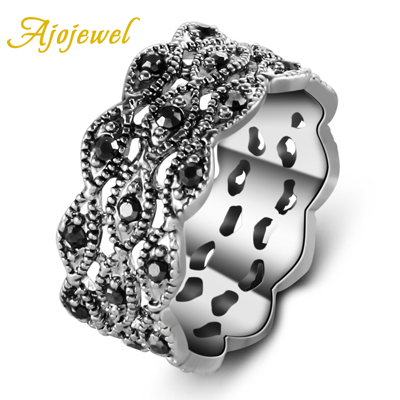 Vintage Items Collection - Ajoceplace cincin berlian imitasi 3 lapisan