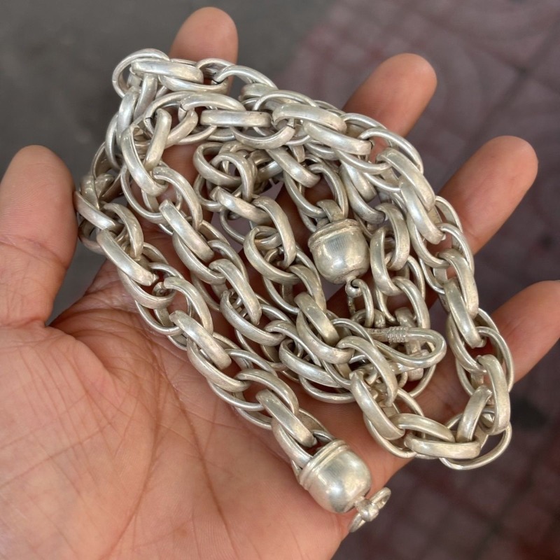 Vintage Collectible Jewelry - Kalung Rantai Oval Bergaya Antik, Rantai