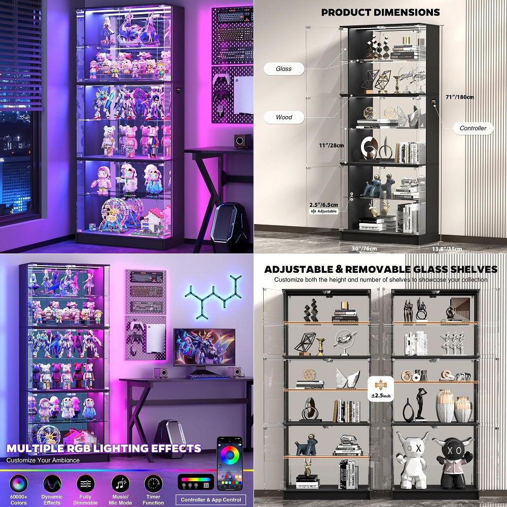 Collectible Collection - Lemari Pajangan dengan Pintu Kaca, Lemari