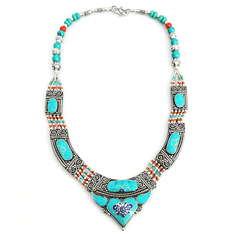Vintage Collectible Jewelry - BOHO koleksi kalung antik bertatahkan tembaga