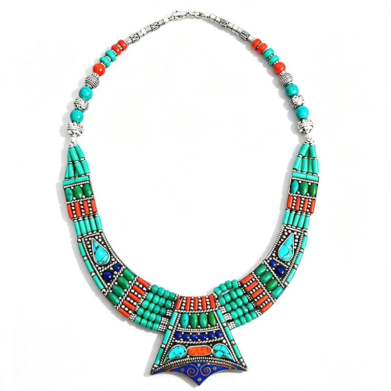 Vintage Collectible Jewelry - BOHO koleksi kalung antik bertatahkan tembaga