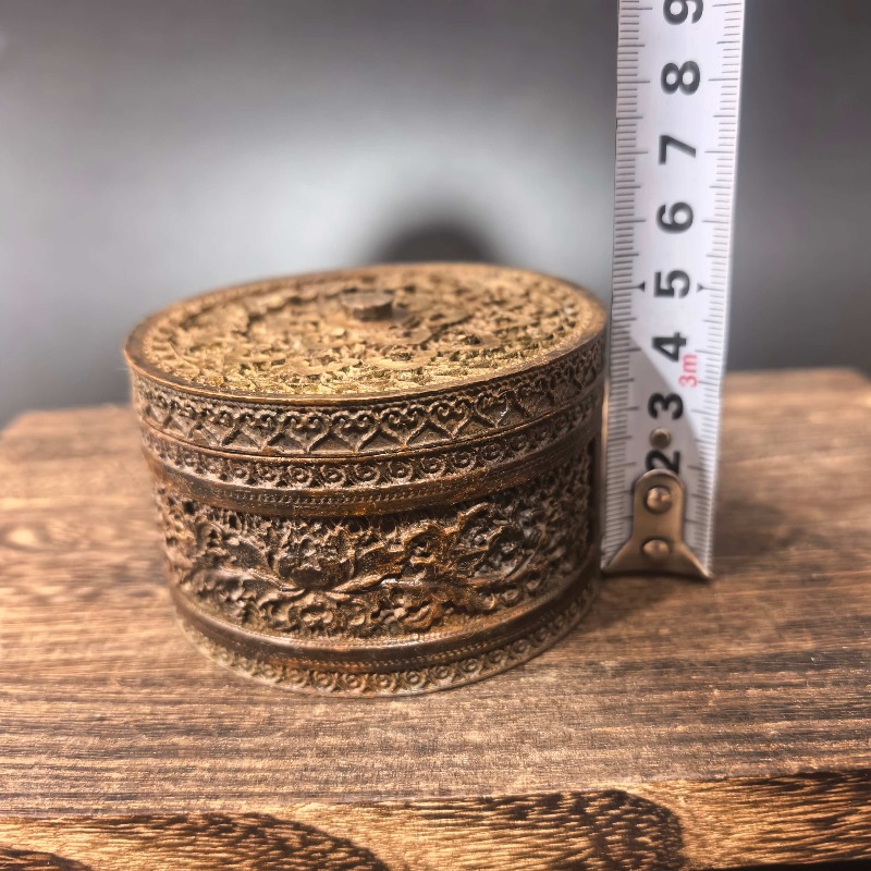 Kotak Perhiasan Logam Ukiran R - Vintage Collectible Jewelry ulasan dan harga