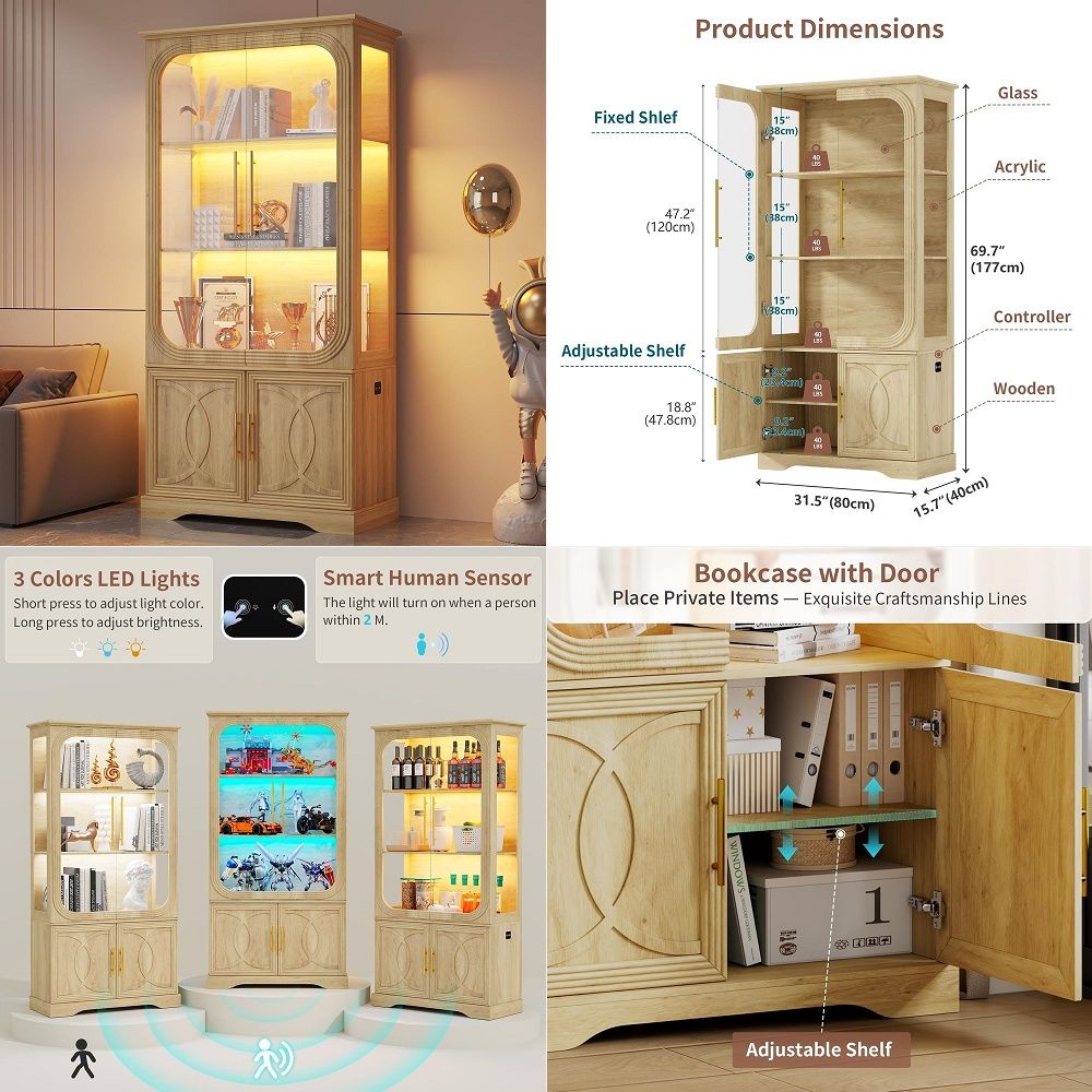 Lemari Pajangan dengan Pintu K - Collectible Collection ulasan dan harga
