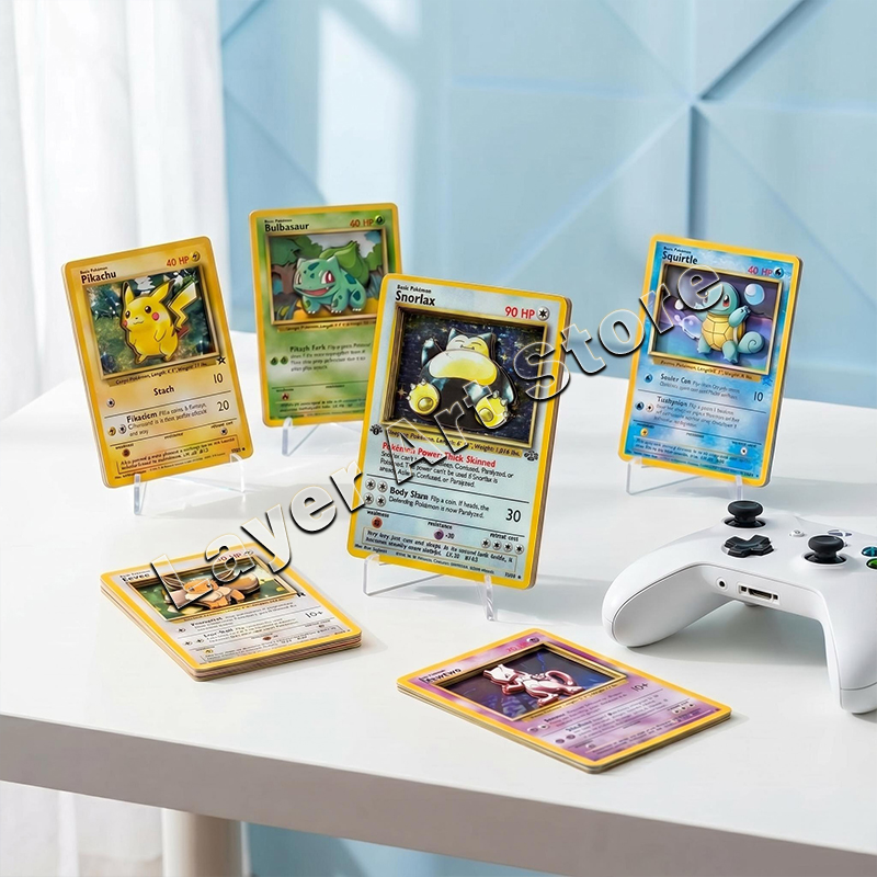 Kartu Berlapis Pokemon 3D Vint - Vintage Collectible Cards ulasan dan harga