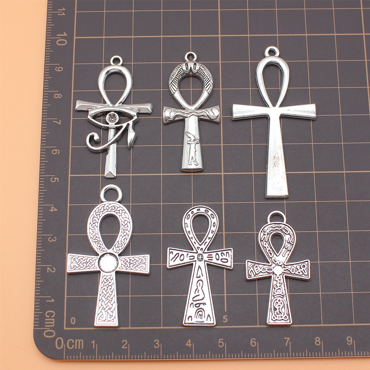 6 buah antik warna perak kunci - Vintage Collectible Jewelry ulasan dan harga