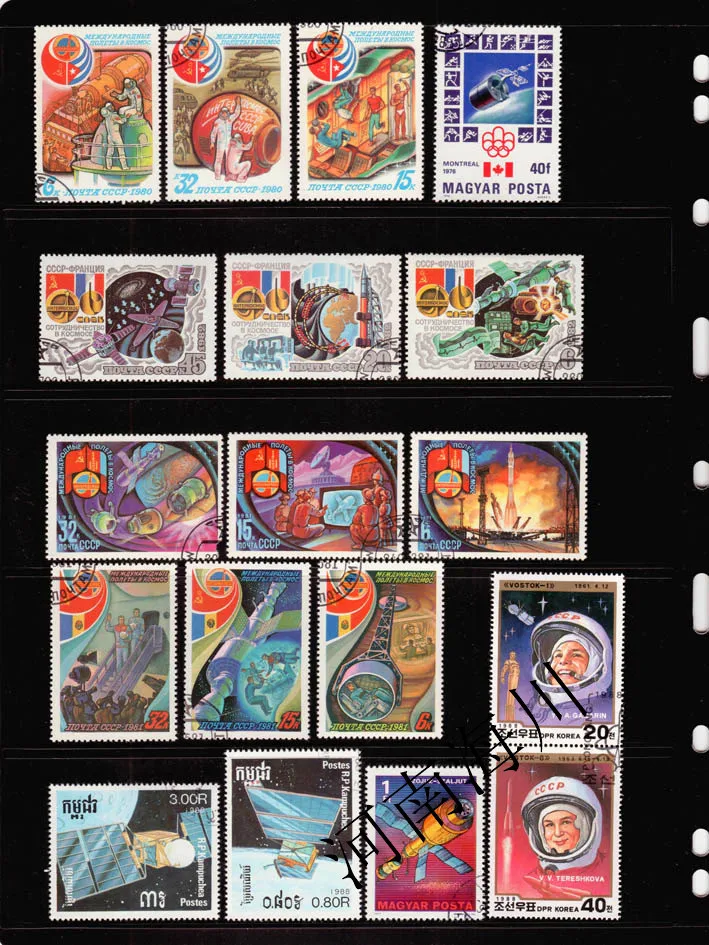 100 Stempel Luar Angkasa Berbe - Collectible Vintage Postage Stamps ulasan dan harga