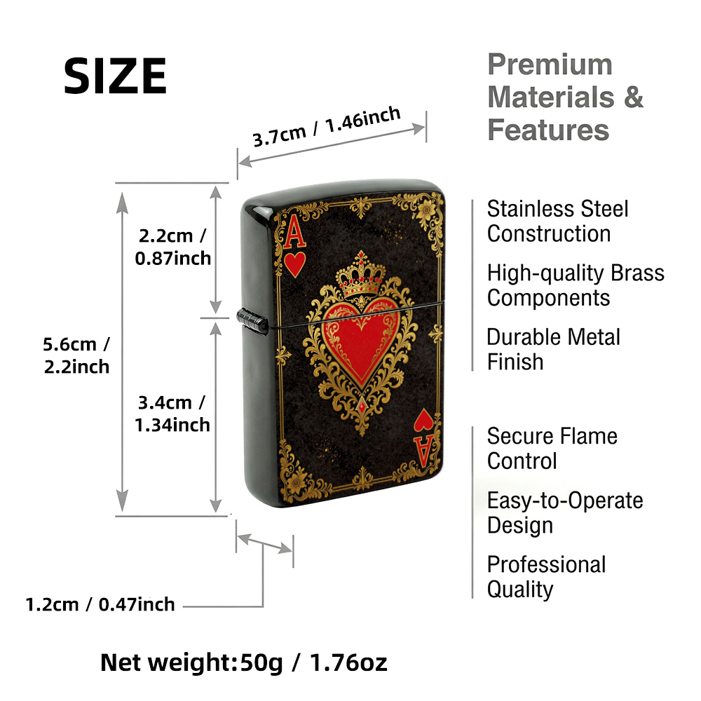 Pemantik Api Flip Top Motif Ka - Vintage Collectible Playing Cards ulasan dan harga