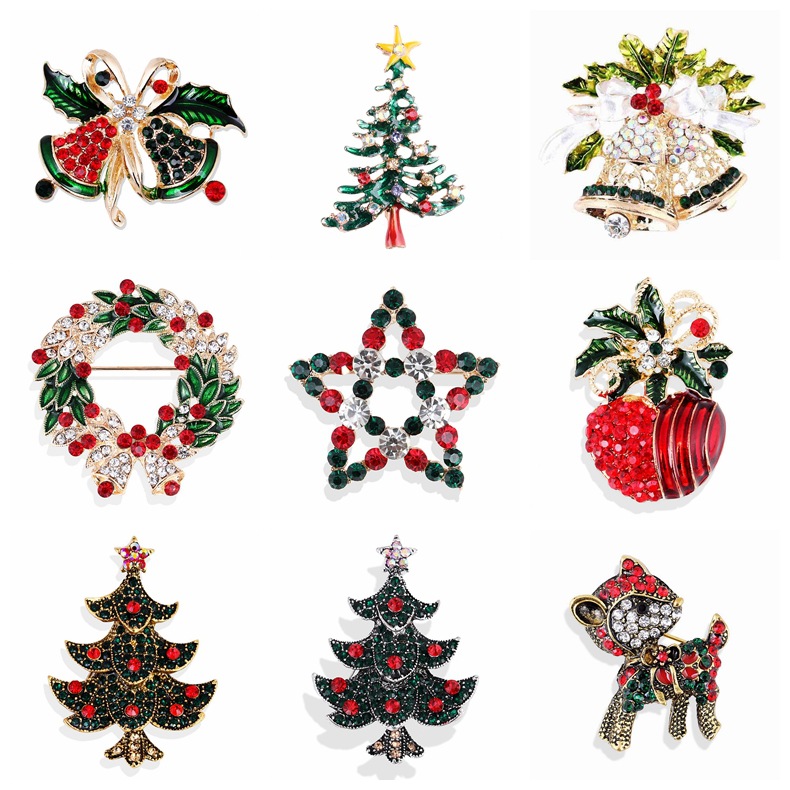 Koleksi Bros Natal Berhias Ber - Vintage Collectible Santa ulasan dan harga
