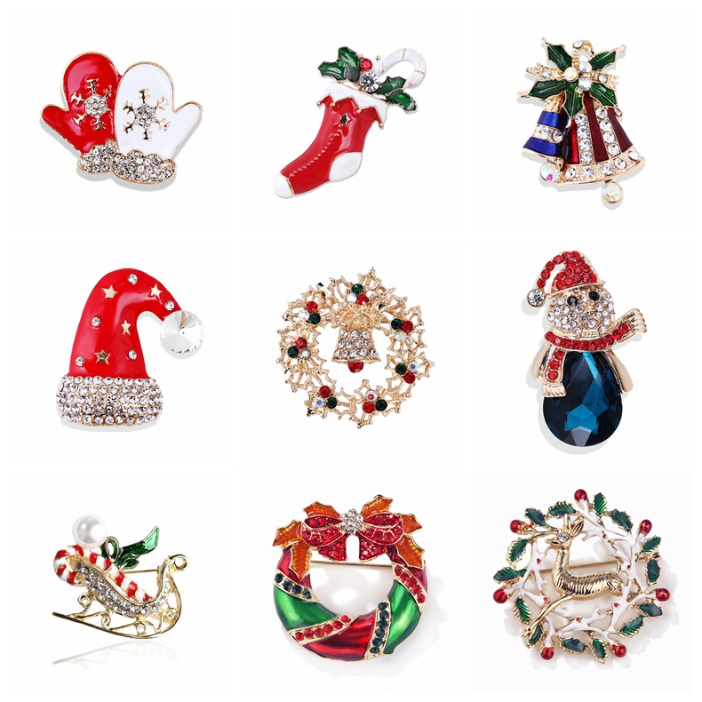 Koleksi Bros Natal Berhias Ber - Vintage Collectible Santa ulasan dan harga