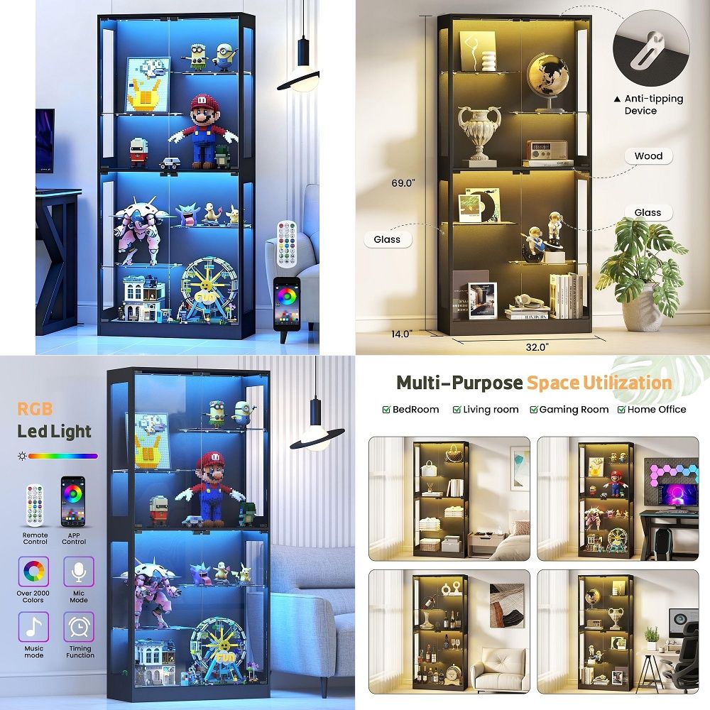 Lemari Pajangan dengan Pintu K - Collectible Collection ulasan dan harga