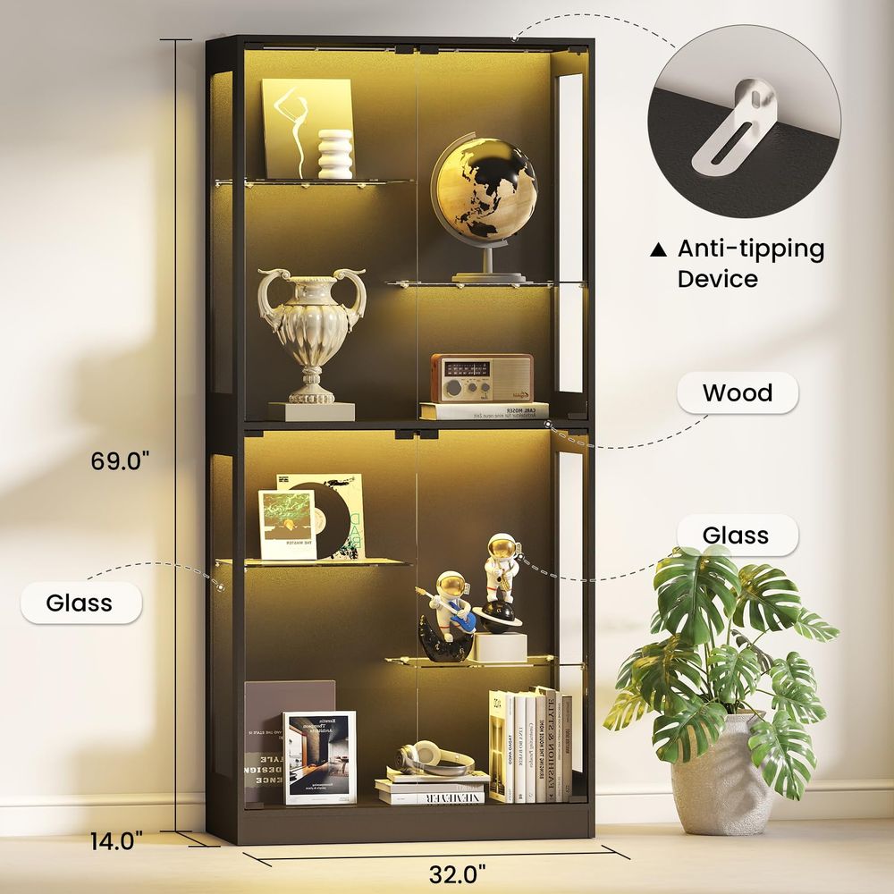 Lemari Pajangan dengan Pintu K - Collectible Collection ulasan dan harga